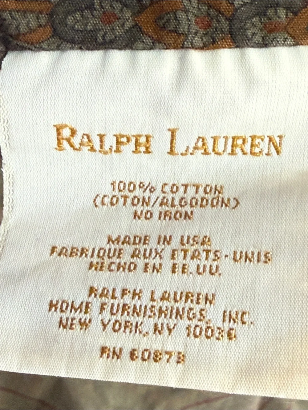 Vintage Ralph Lauren Equestrian Brown Paisley King Duvet Cover
